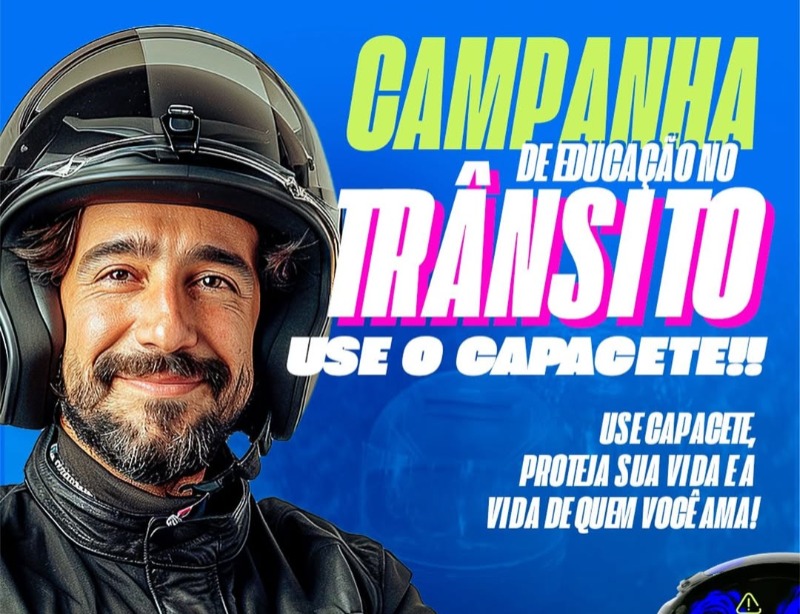 Campanha sobre o uso do capacete  divulgada em Itaporanga