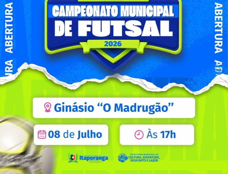 Jogos do Campeonato Municipal de Futsal acontece nesta ter�a-feira (8)